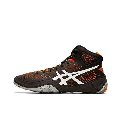 Asics DAN GABLE EVO 2 Устойчивый к истиранию MID Топ Беговые кроссовки Мужской Черный и Оранжевый