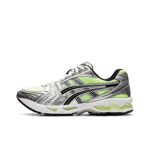 Asics Gel Kayano 14 Low Топ Повседневные Беговые Кроссовки Унисекс Черный Желтый Серебряный
