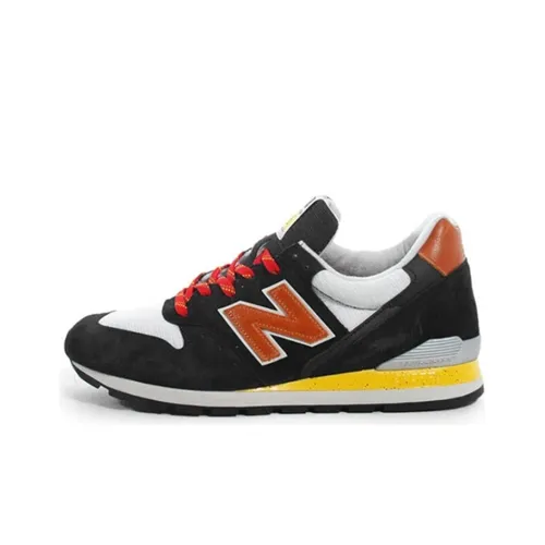 New Balance NB 996 Устойчивые к истиранию Низкие Беговые кроссовки Мужские Черный Серый Красный Сделано в США