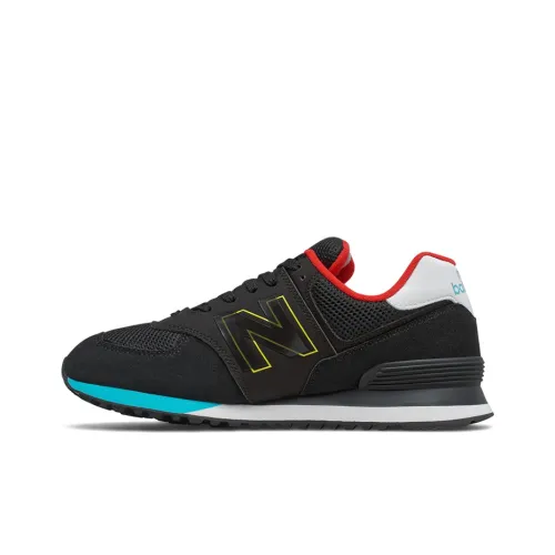 New Balance NB 574 Low Топ Беговые кроссовки Мужские Черный Синий Красный