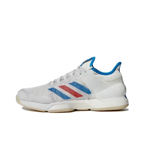 Adidas Adizero Ubersonic 50YRS LTD Устойчивые к истиранию Дышащие Низкие Кроссовки для тенниса Мужские Белые Синие Красные