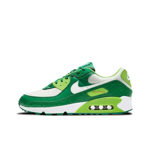 Nike Air Max 90 Low Топ Повседневные Беговые Кроссовки Мужские Белые Зеленые