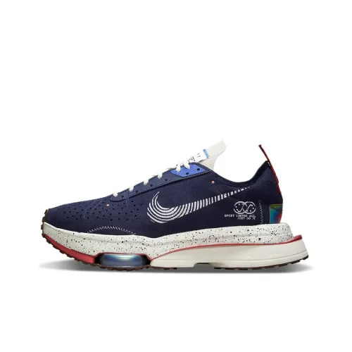 Nike Air Zoom Тип Амортизация Противоскользящий Устойчивый к истиранию Покрытие Низкий Топ Тренировочные Беговые кроссовки Мужские Синие