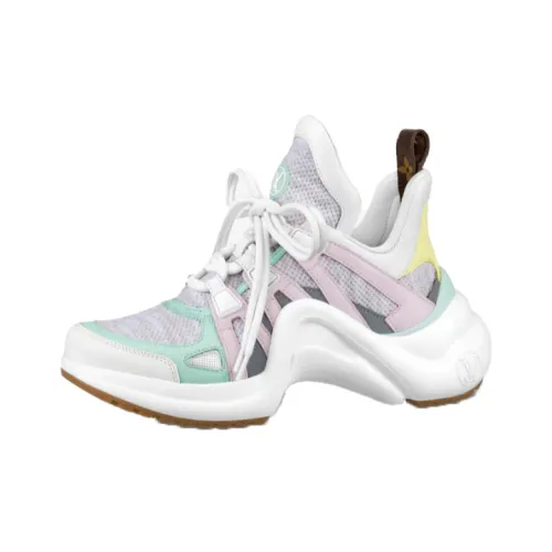 LOUIS VUITTON Archlight 1,0 Low Топ Беговые кроссовки Женские Розовый Белый Зеленый