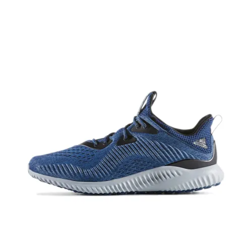 Adidas AlphaBounce Slip-Resistant Abrasion-Resistant Breathable Low-Top Casual Running Shoes Men's Navy