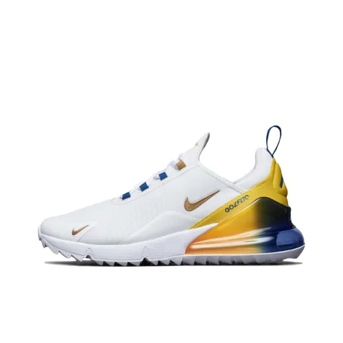 Nike Air Max 270 Low Топ Повседневные Беговые Кроссовки Мужские Белый Желтый Синий