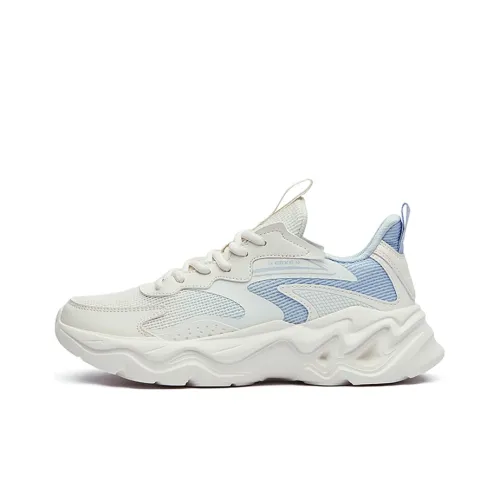 Erke Rosemary Low Топ Беговые кроссовки Женские Белые Синие