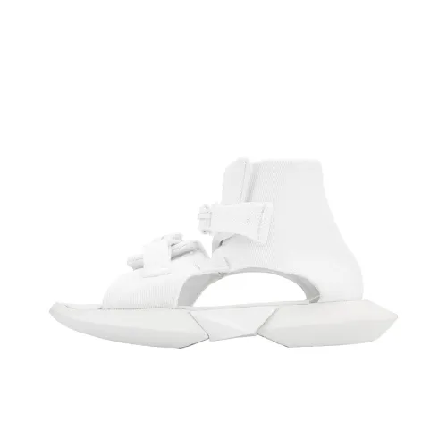 NORVINCY MID Топ Наклеенный Seaside Casual Slippers Solid Color Versatile Fashion Beach Sandals Unisex White