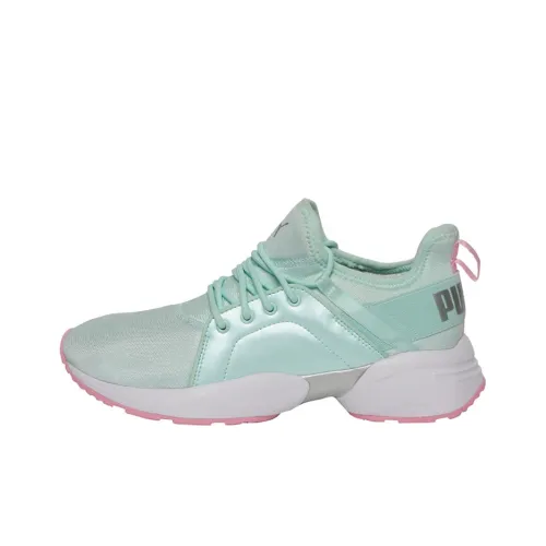 PUMA Sirena Trailblazer Амортизация Износостойкие Низкие Кроссовки для Бега Женские Зеленый Розовый