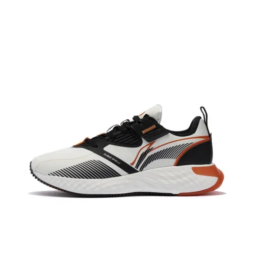 LINING Cloud Shield Амортизаторы Shock Resistant Противоскользящие Устойчивые к истиранию Низкий Топ Беговые кроссовки Мужские Белый Черный