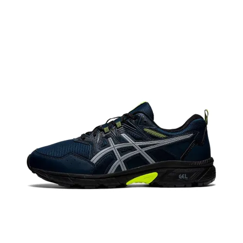 Asics Gel Venture 8 Low Топ Беговые кроссовки Мужские Темно-синие Серебряные