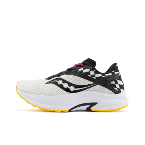 Saucony Axon 2 Амортизация противоскользящий устойчивый к истиранию низкий топ беговые кроссовки Женские Черный Белый