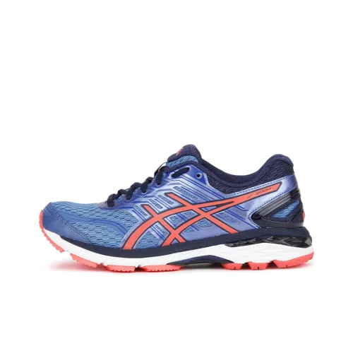 Asics GT 2000 5 Устойчивые к истиранию Низкие Кроссовки для Бега Женские Синие Оранжевые