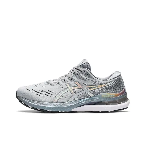 Asics Gel Kayano 28 Амортизация и Дышащий Низкий Топ Марафон Беговые кроссовки Мужские Холографический Серый