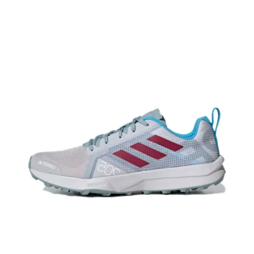 adidas Terrex Speed Flow Slip Resistant Abrasion Resistant Низкий Топ Беговые кроссовки Женские Синий