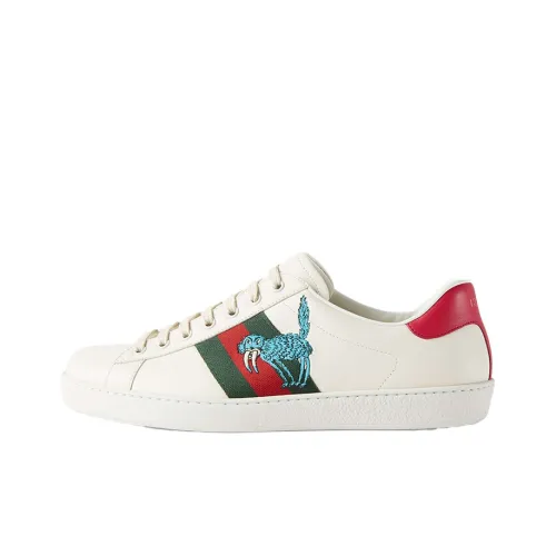 GUCCI Ace Freya Hartas Принт Стильные Скейтбординги Мужской Белый зеленый красный