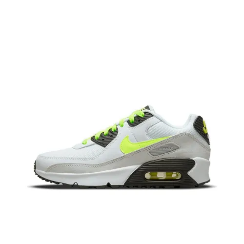 Nike Air Max 90 Амортизация и Устойчивость к Износу Покрытие Низкие Кроссовки для Бега Женские Белые Серые Зеленые