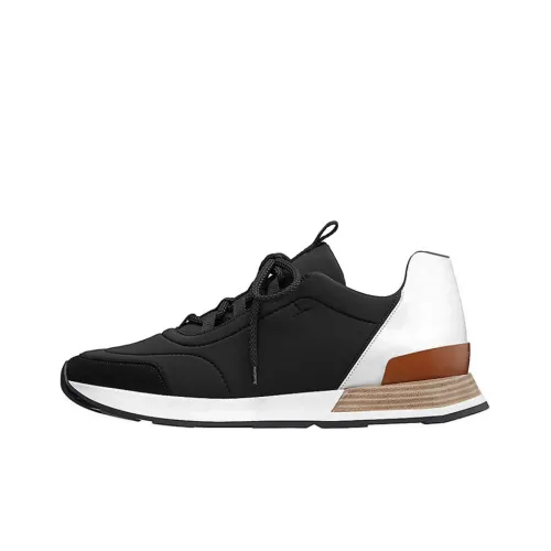 HERMES Низкий топ Повседневная обувь Мужская Черный Белый