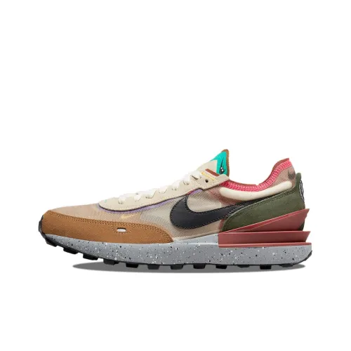 Nike Waffle One Everybody's Nike Running Club Low Топ Casual Unisex Бежевый Коричневый Черный Пэчворк