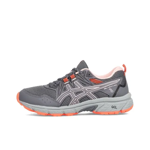 Asics Gel Venture 8 Low Топ Беговые кроссовки Женские Серый Розовый D Ширина
