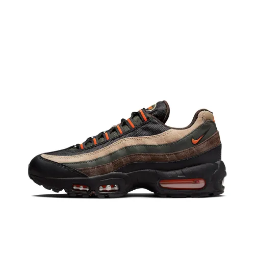 Nike Air Max 95 Low Беговые кроссовки Мужские Черные Коричневые Оранжевые