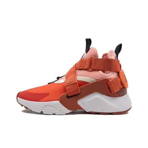 nike Huarache City Shock Absorbers Slip Resistant Abrasion Resistant Низкий Топ Беговые кроссовки Женские Апельсин