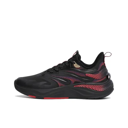 XTEP Wind Fire 25 Амортизаторы Шок-Прочный Устойчивый к Износу Легкий Низкий Топ Беговые кроссовки Мужские Черные