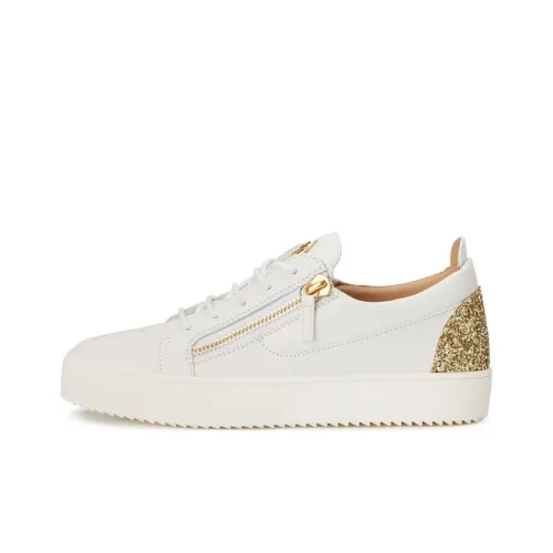 Giuseppe Zanotti GZ Frankie Low Топ Стильные Скейтбординги Мужской Белый Золото