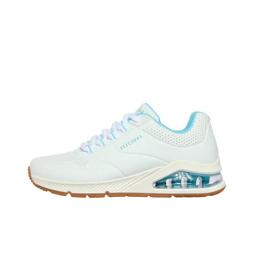 Skechers Uno 2 Вторая по популярности Низкий Топ Повседневная обувь Женская Белая Синяя