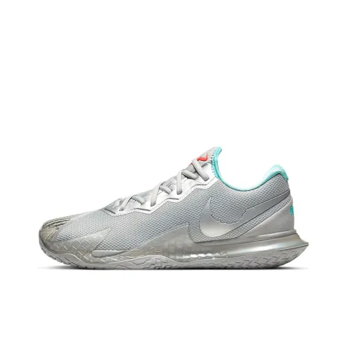 Nike Air Zoom Vapor Cage 4 Амортизаторы Shock Absorbers Противоскользящие Низкий Топ Кроссовки для тенниса Мужской Серебряный Синий