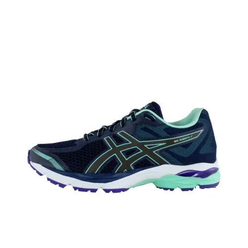 Asics Gel Nagoya 2 Износостойкие и Легкие Низкие Кроссовки для Бега Женские Синий-Фиолетовый