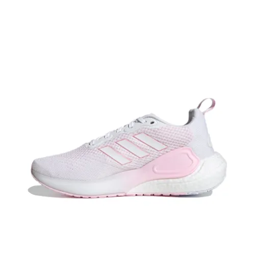 Adidas Alphalava Дышащий Низкий Топ Повседневные Беговые Кроссовки Унисекс Белый Розовый