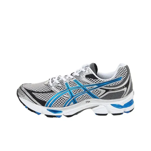 Asics Гель CUMULUS 13 Устойчивый к истиранию Дышащий Низкий Топ Беговые кроссовки Мужские Серебристо-синие