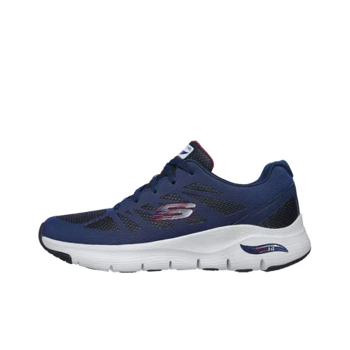 Skechers Arch Fit Series Низкие Беговые Кроссовки Мужские Морской Синий