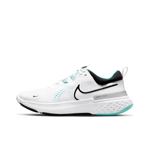 Nike React Miler 2 Амортизаторы Slip-resistant Abrasion-resistant Низкие Беговые кроссовки Женские Белый Синий Черный