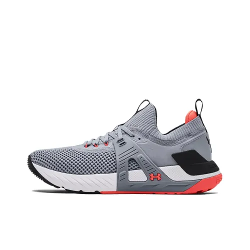 Under Armour Project Rock 4 Low Топ Беговые кроссовки Мужской Серый