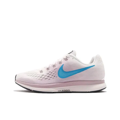 Nike Pegasus 34 Air Zoom Shock Absorbers Slip-resistant Breathable Low-top Tennis Shoes Women's Pink Blue Найк Pegasus 34 Air Zoom Shock Absorbers Противоскользящие Дышащие Низкие Кроссовки для тенниса Женские Розовые Синие