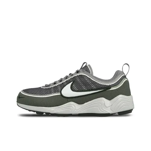 nike Zoom Spiridon Амортизаторы Slip-resistant Abrasion-resistant Низкий Топ Повседневная обувь Мужская Серый Белый