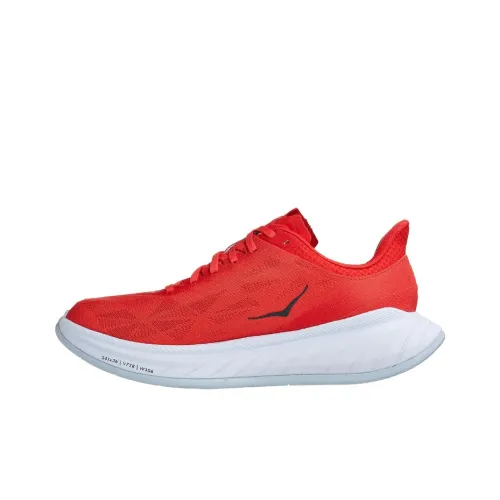 HOKA ONE ONE Carbon X 2 Low Топ Беговые кроссовки Мужской Красный Белый