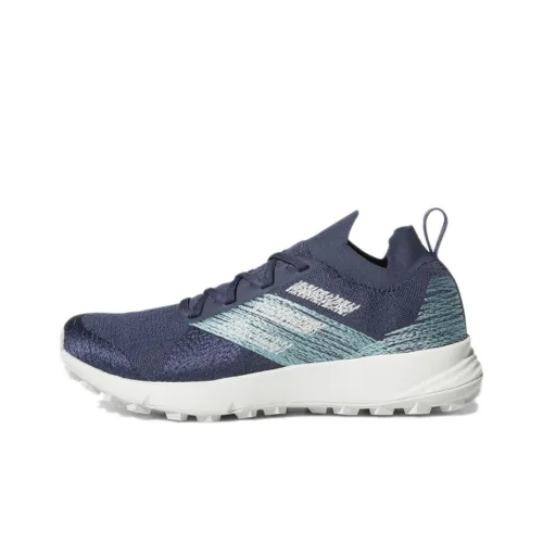 adidas Terrex Два PARLEY Дышащий И Устойчивый к Износу Низкий Топ Беговые кроссовки Женские Ярко-голубой