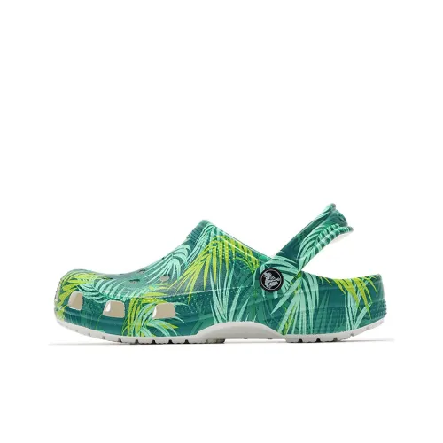 Crocs Тропический Clog Пляжные сандалии Унисекс Камуфляж Зеленый