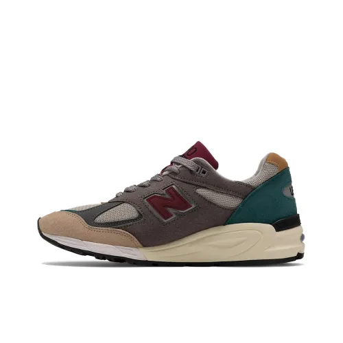 New Balance NB 990 V2 Low Топ Беговые кроссовки Унисекс Серый Зеленый Сделано в США