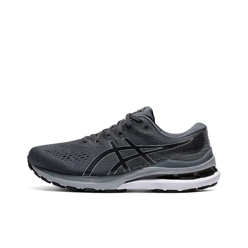 Asics Gel Kayano 28 Амортизация Дышащий и Устойчивый Дизайн Низкий Топ Беговые кроссовки Мужские Серый Черный