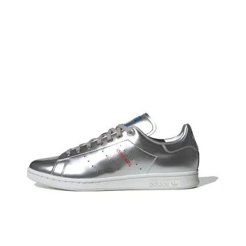 Adidas Originals Stan Smith Non Slip Легкий Низкий Топ Кроссовки для скейтбординга Унисекс Серебряный
