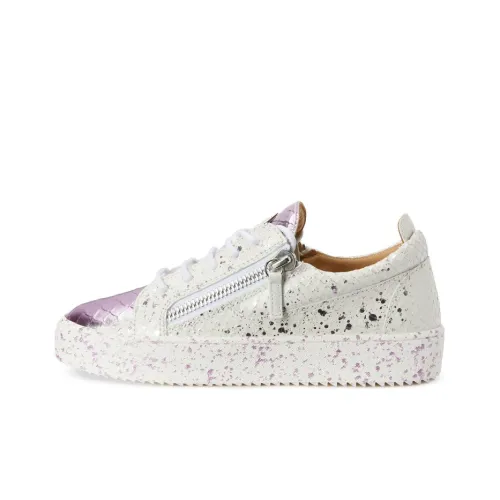 Giuseppe Zanotti GZ Gail Low Топ Кроссовки для скейтбординга Женские Белые Фиолетовые