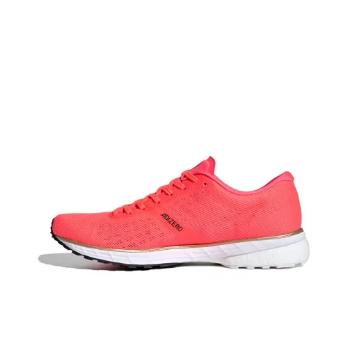 Adidas Adizero Adios 5 Амортизация Низкий Топ Беговые Кроссовки Женские Неоново-Красный