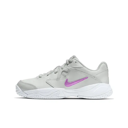 Nike Court Lite 2 Амортизаторы Ударопрочные Устойчивые к истиранию Низкий Топ Теннисные Кроссовки Женские Серый Фиолетовый