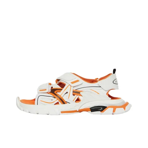 Balenciaga Track 2,0 Пляжные сандалии Мужские Белый Оранжевый