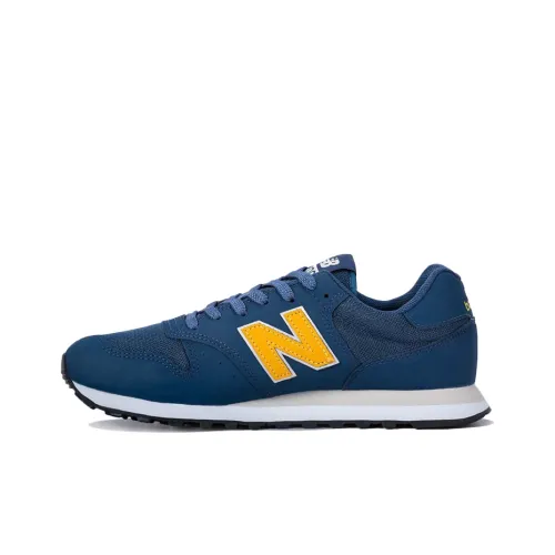New Balance NB 500 Амортизаторы Slip-resistant устойчивые к истиранию дышащие низкий топ беговые кроссовки Мужской Синий Желтый
