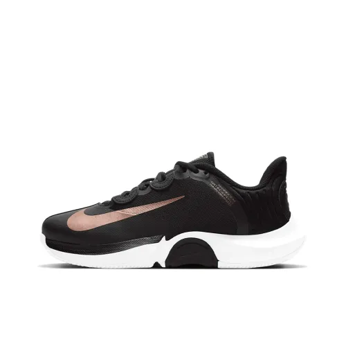 Nike Air Zoom GP Турбо Шок Абсорберы Противоскользящие Низкие Кроссовки для Тениса Женские Черный Золотой